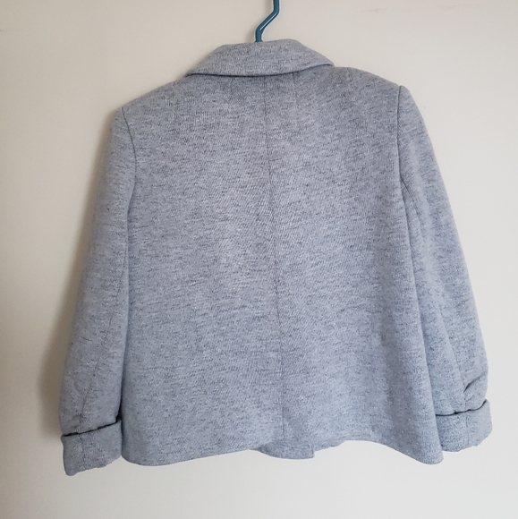 Anthro Cartonnier Wool Blend Grey Blazer Large - Picture 3 of 8